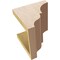 Ekena Millwork 7"W x 7"D x 7"H Wide Asheboro Rough Cedar Woodgrain TimberThane Corbel, Primed Tan CORUR07X07X07ASHRCPR - alternate 3
